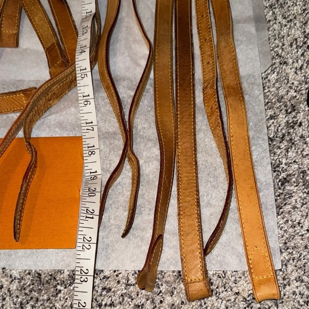 13 Louis Vuitton Tan Leather Strap SCRAPS sku-13​ - Picture 5 of 12